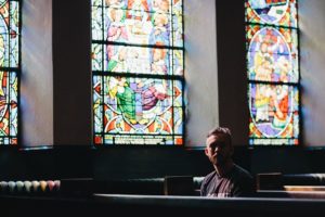 small-church-young-man-red